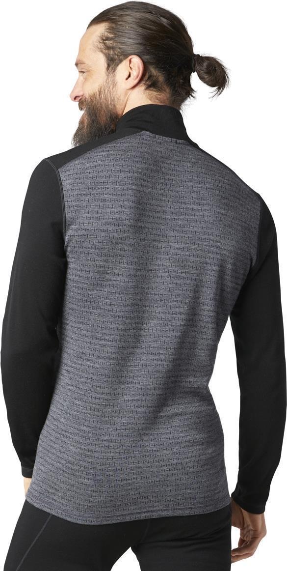 Classic Thermal (250) Merino Base Layer Pattern 1/4 Zip - Mens - medium gray tick stitch 1