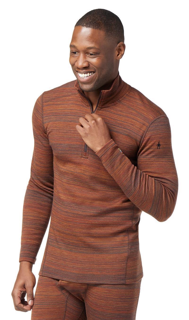 Classic Thermal (250) Merino Base Layer Pattern 1/4 Zip - Mens - picante heather color shift 1