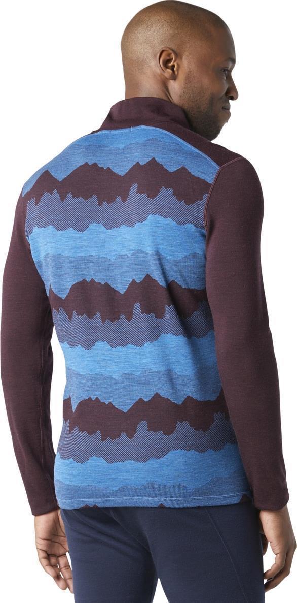 Classic Thermal (250) Merino Base Layer Pattern 1/4 Zip - Mens - woodsmoke mountain scape 1