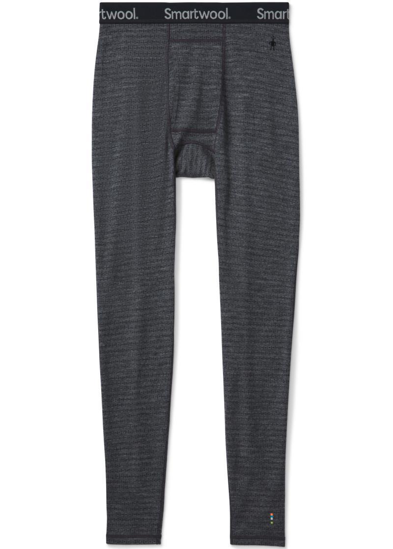 Classic Thermal (250) Merino Base Layer Pattern Bottoms - Mens - medium gray tick stitch 1