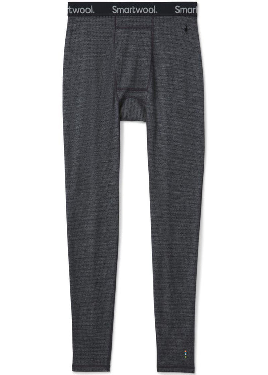 Classic Thermal (250) Merino Base Layer Pattern Bottoms - Mens - medium gray tick stitch 1
