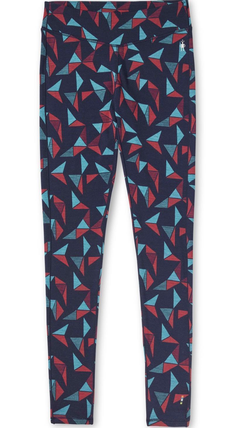 Classic Thermal (250) Merino Base Layer Pattern Bottoms - Womens - Deep Navy Pinwheel 1
