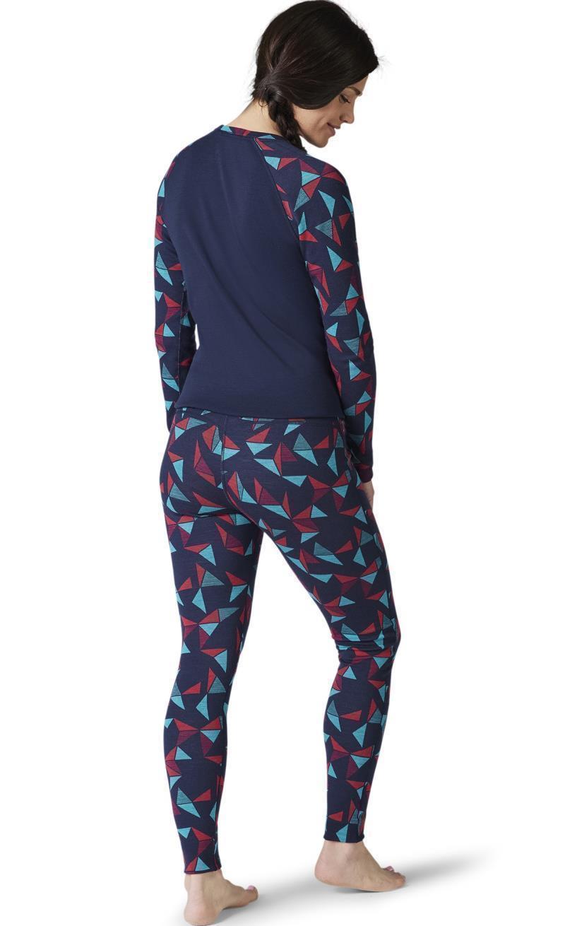Classic Thermal (250) Merino Base Layer Pattern Bottoms - Womens - Deep Navy Pinwheel 3