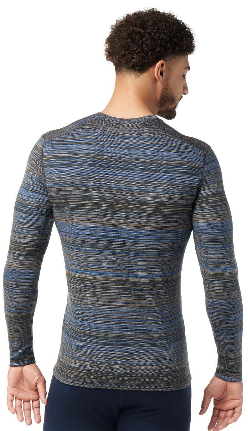 Classic Thermal (250) Merino Base Layer Pattern Crew - Mens - laguna blue heather color shift 1