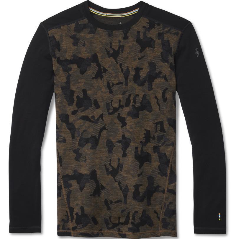 Classic Thermal (250) Merino Base Layer Pattern Crew - Mens - military olive camo / black 1