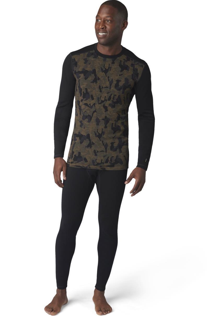 Classic Thermal (250) Merino Base Layer Pattern Crew - Mens - military olive camo / black 1