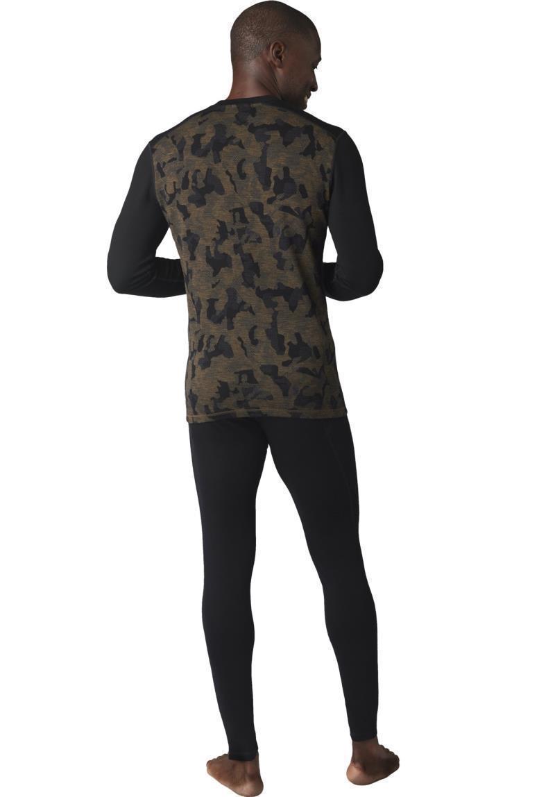 Classic Thermal (250) Merino Base Layer Pattern Crew - Mens - military olive camo / black 1