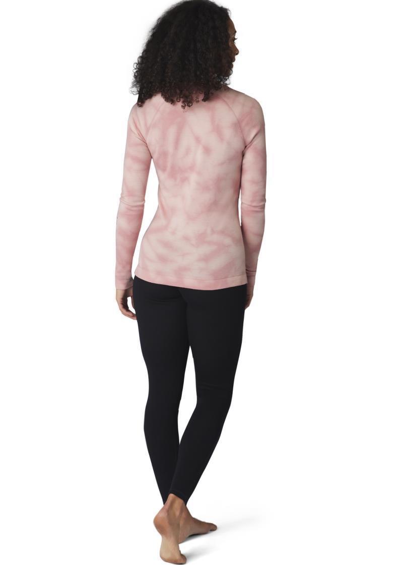 Classic Thermal (250) Plant-Based Dye Merino Base Layer Logo Crew - Womens - Rose Marble Wash 3