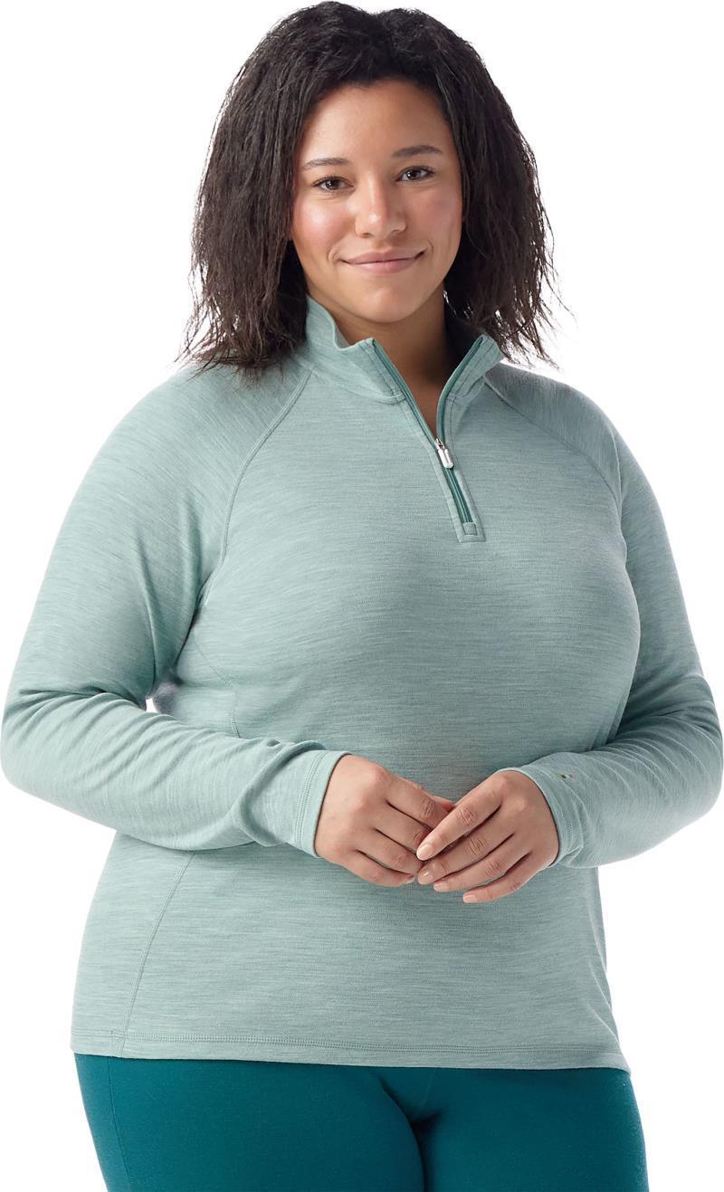 Classic Thermal Merino 250 Base Layer 1/4 Zip Plus - Womens - Arctic Green Heather 1