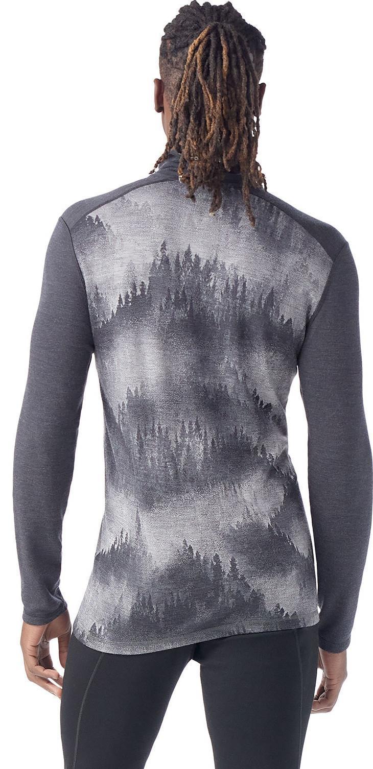 Classic Thermal Merino 250 Base Layer 1/4 Zip - Mens - Charcoal Foggy Pines 2