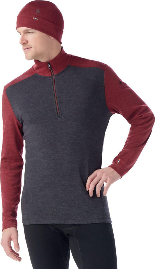 Classic Thermal Merino 250 Base Layer 1/4 Zip - Mens - Charcoal / Currant 1
