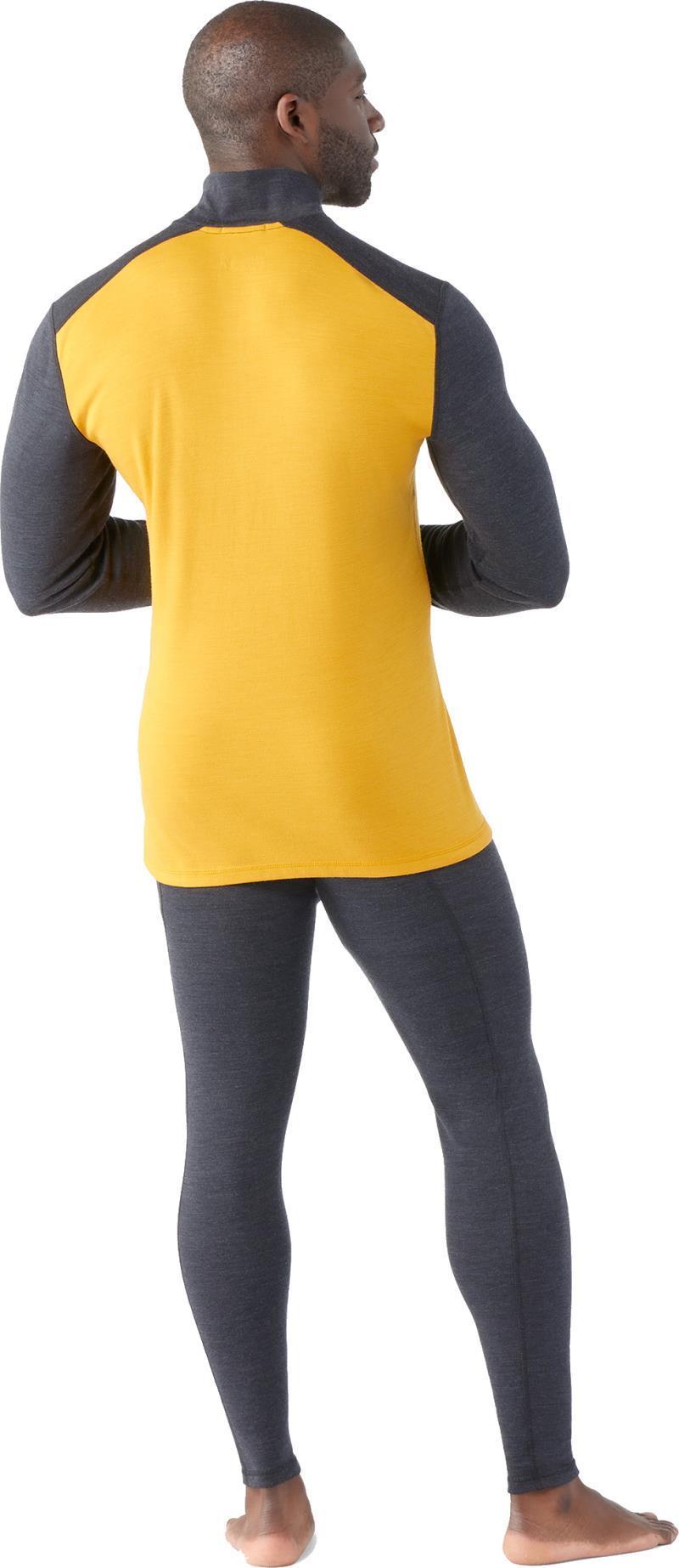 Classic Thermal Merino (250) Base Layer 1/4 Zip - Mens - Charcoal / Honey Gold 3