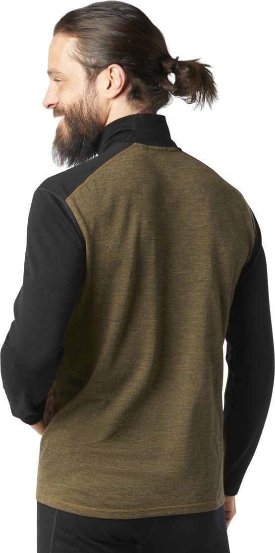 Classic Thermal Merino (250) Base Layer 1/4 Zip - Mens - Military Olive Heather / Black 3