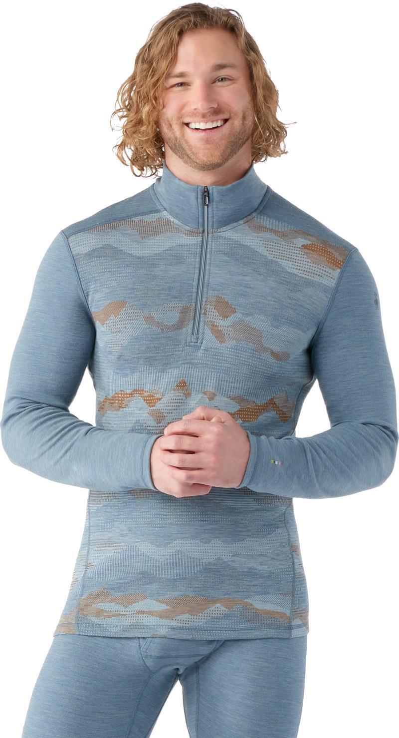 Classic Thermal Merino (250) Base Layer 1/4 Zip - Mens - Pewter Mountain Scape 2