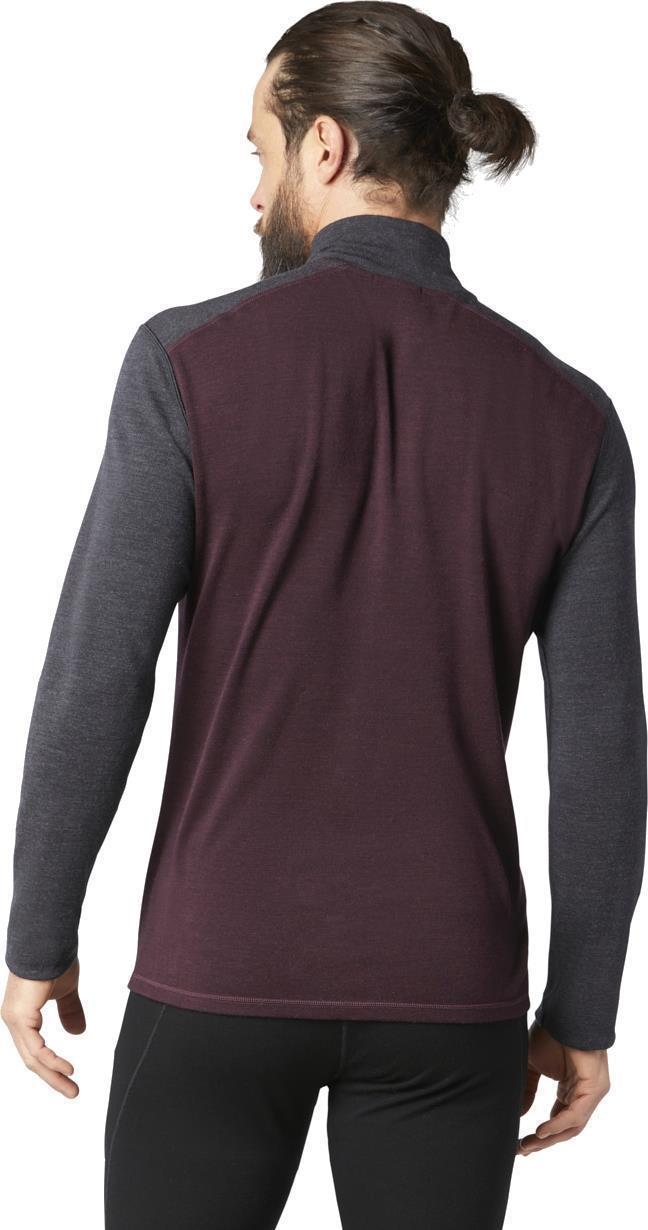 Classic Thermal Merino (250) Base Layer 1/4 Zip - Mens - Woodsmoke Heather / Charcoal Heather 3