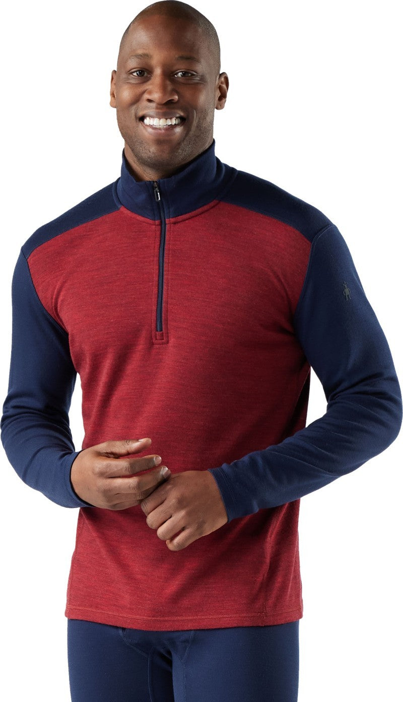 Classic Thermal Merino 250 Base Layer 1/4 Zip - Mens - deep navy / currant heather 1