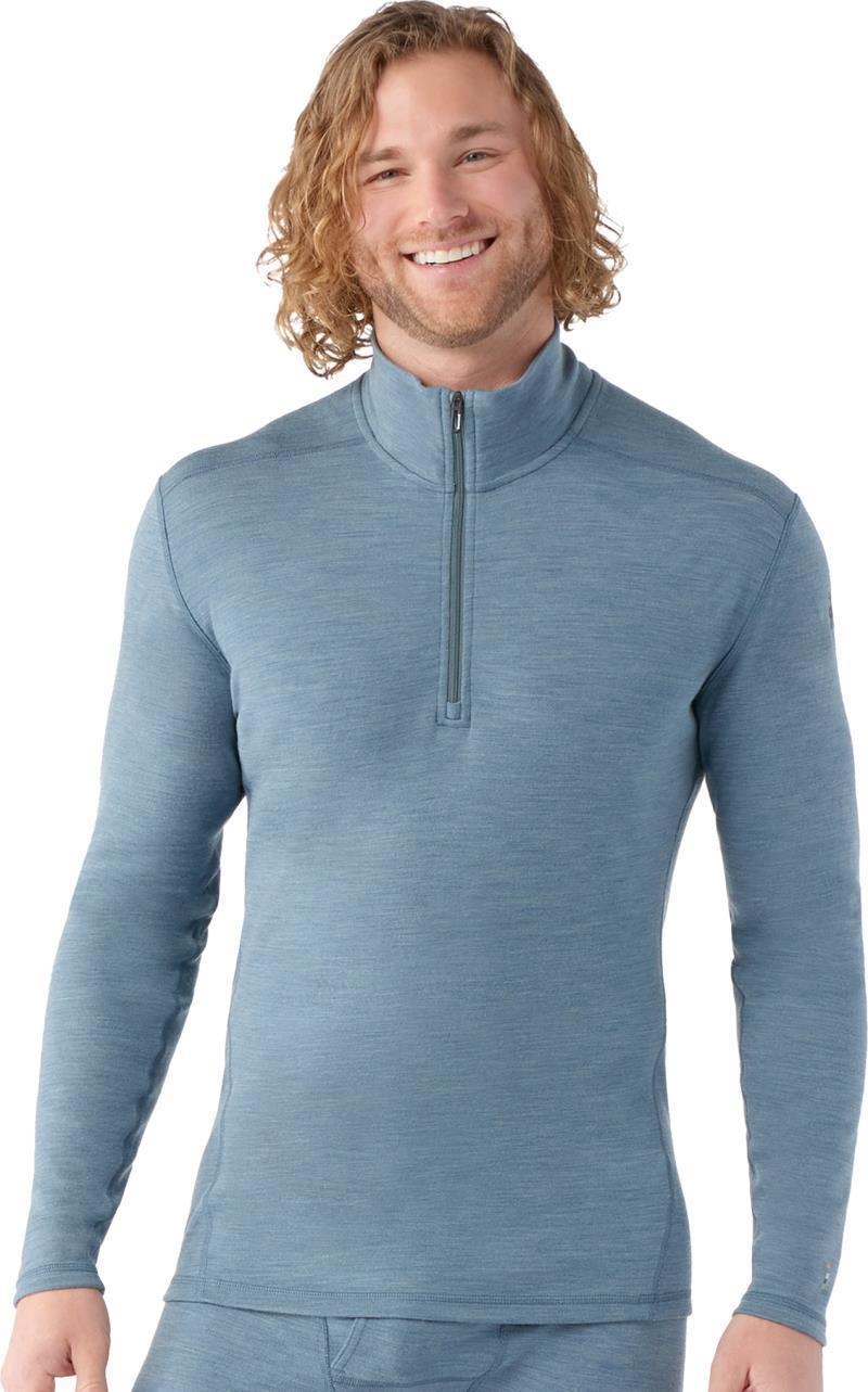 Classic Thermal Merino 250 Base Layer 1/4 Zip - Mens - pewter blue heather 1