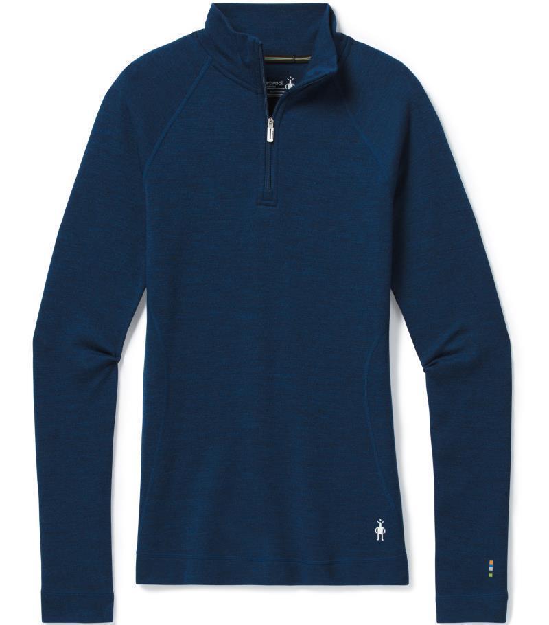 Classic Thermal Merino (250) Base Layer 1/4 Zip - Womens - Alpine Blue Heather 1