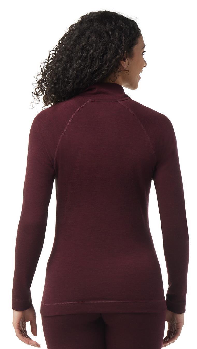 Classic Thermal Merino (250) Base Layer 1/4 Zip - Womens - Black Cherry Heather 3