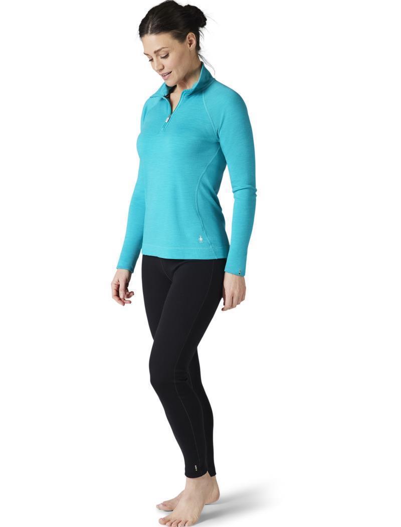 Classic Thermal Merino (250) Base Layer 1/4 Zip - Womens - Capri Blue Heather 2
