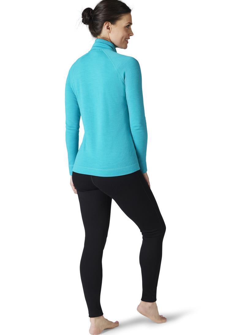 Classic Thermal Merino (250) Base Layer 1/4 Zip - Womens - Capri Blue Heather 3