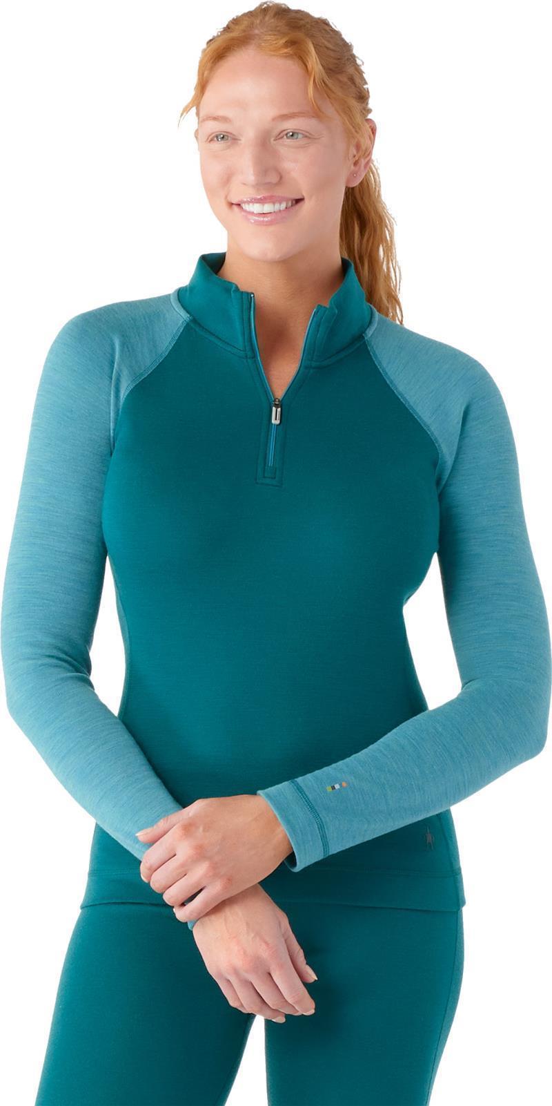 Classic Thermal Merino (250) Base Layer 1/4 Zip - Womens - Emerald Green 2