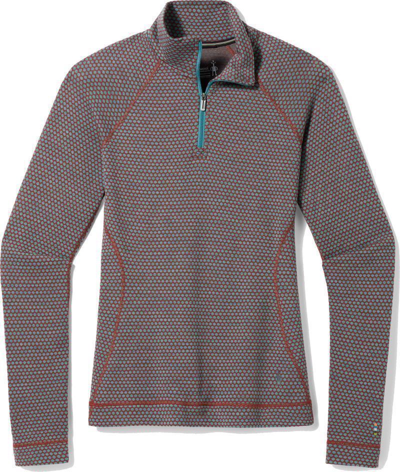 Classic Thermal Merino (250) Base Layer 1/4 Zip - Womens - Pecan Brown Dot 1