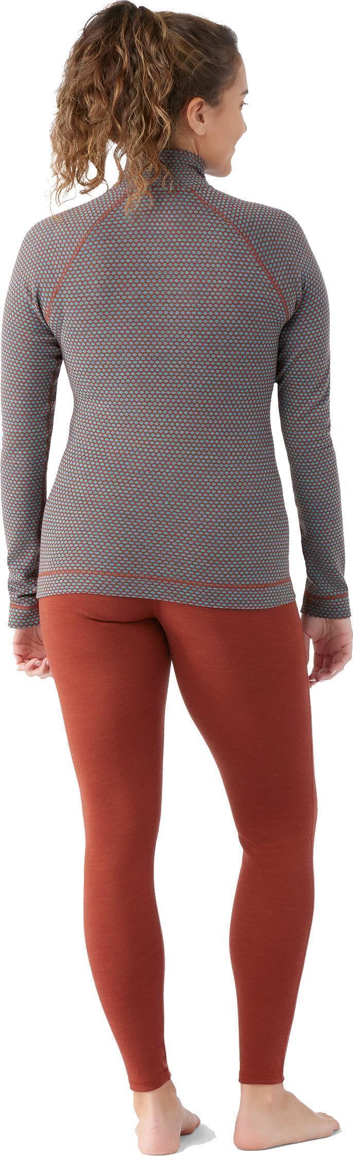 Classic Thermal Merino (250) Base Layer 1/4 Zip - Womens - Pecan Brown Dot 3