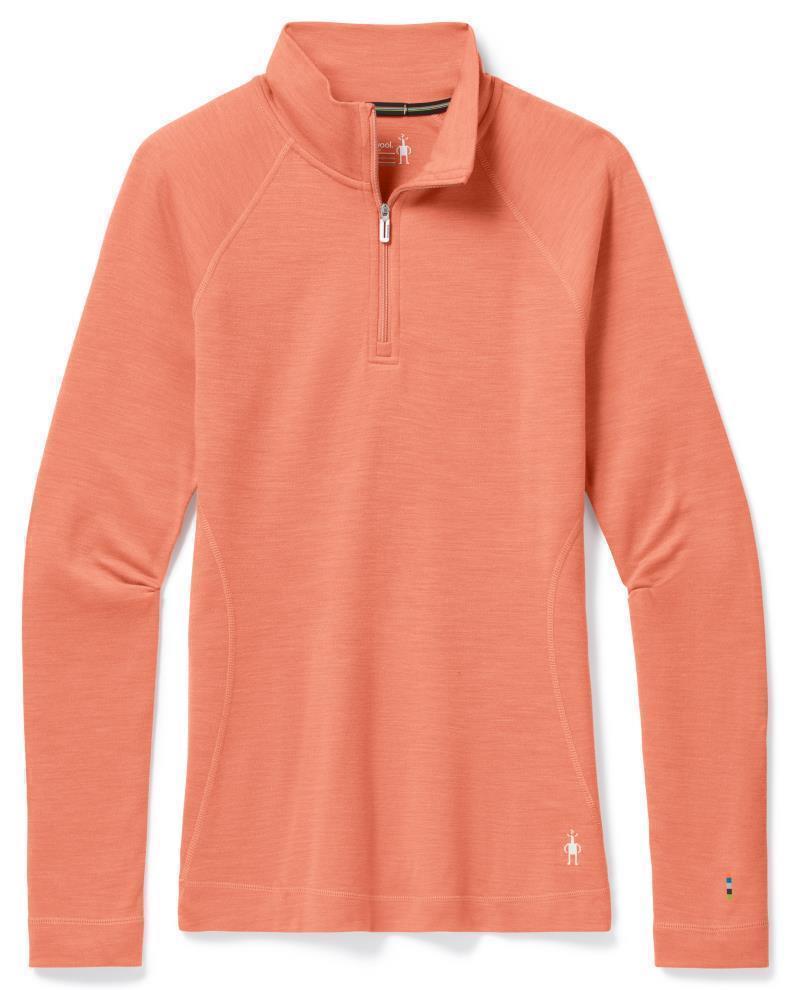 Classic Thermal Merino (250) Base Layer 1/4 Zip - Womens - Sunset Coral Heather 1