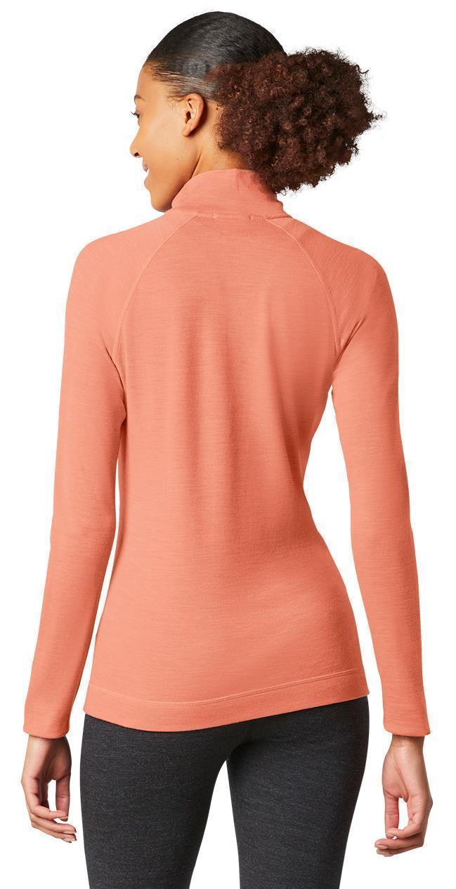 Classic Thermal Merino (250) Base Layer 1/4 Zip - Womens - Sunset Coral Heather 3