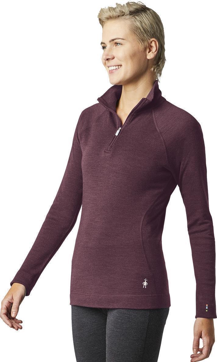 Classic Thermal Merino (250) Base Layer 1/4 Zip - Womens - Woodsmoke Heather 2