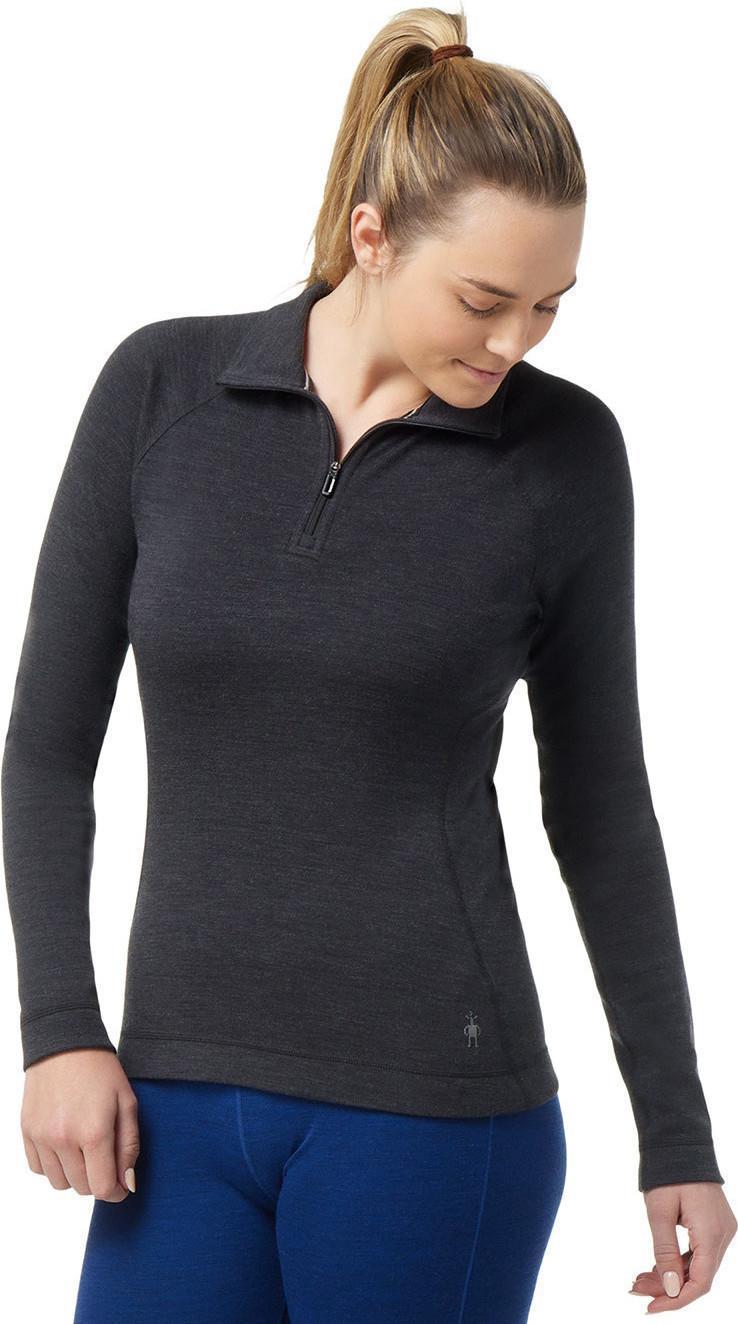 Classic Thermal Merino 250 Base Layer 1/4 Zip - Womens - charcoal heather 1