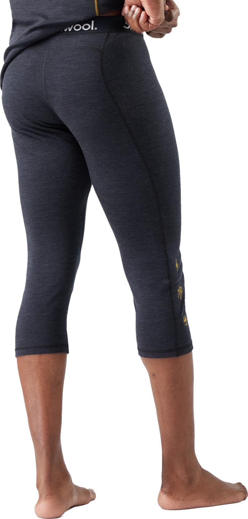 Classic Thermal Merino 250 Base Layer 3/4 Bottoms - Mens - charcoal / honey gold 1