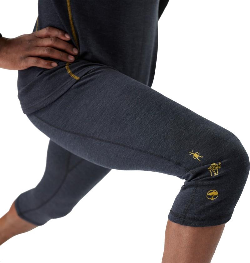 Classic Thermal Merino 250 Base Layer 3/4 Bottoms - Mens - charcoal / honey gold 1
