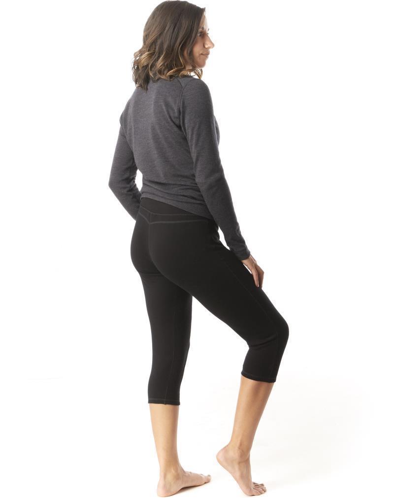 Classic Thermal Merino 250 Base Layer 3/4 Bottoms - Womens - Black 3
