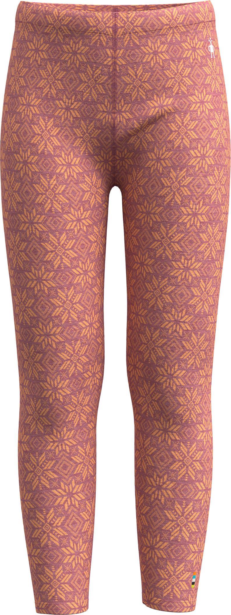 Classic Thermal Merino 250 Base Layer Bottoms - Kids - garden pink digi snow 1