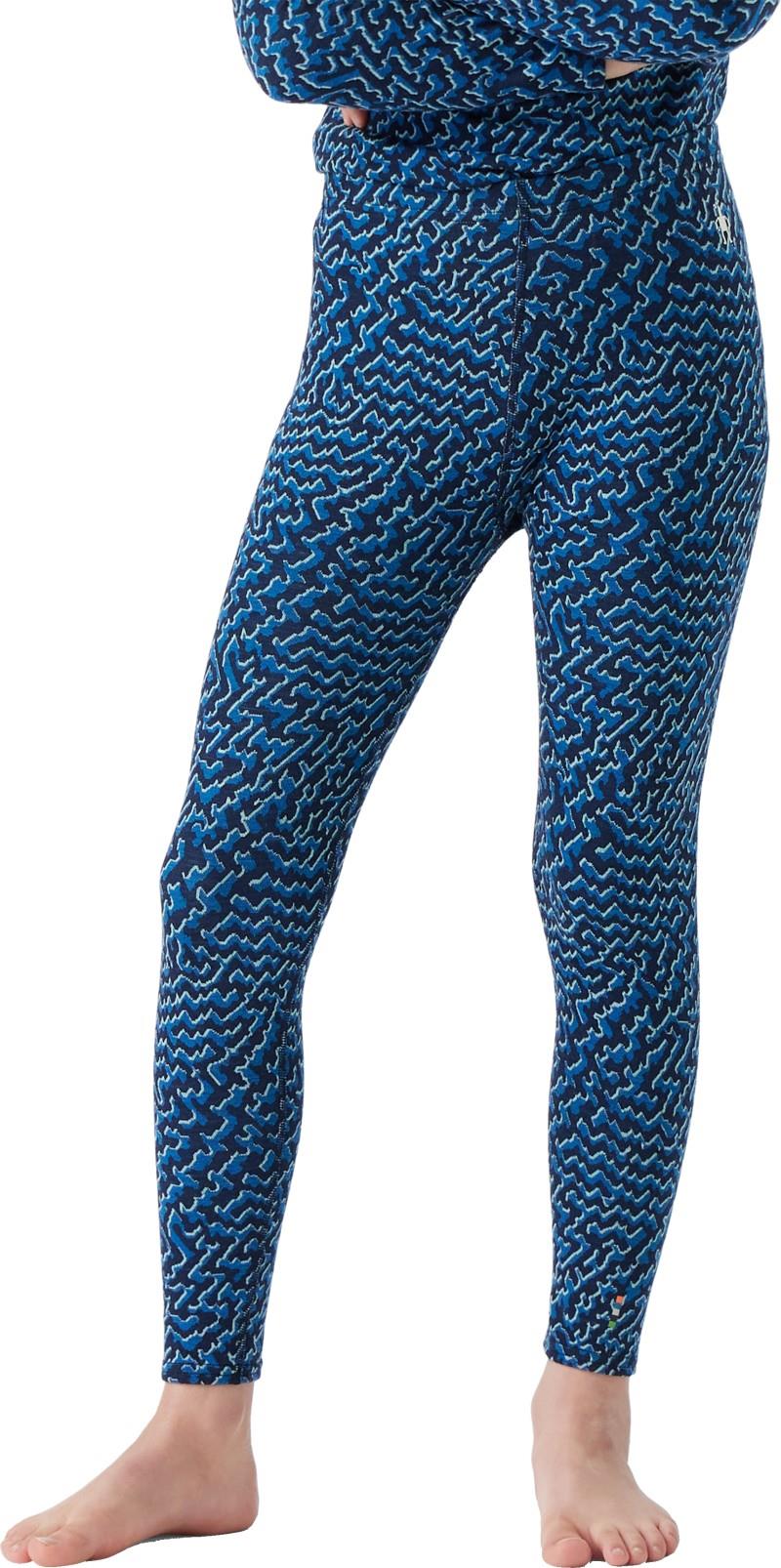 Classic Thermal Merino 250 Base Layer Bottoms - Kids - nival blue retro line 1