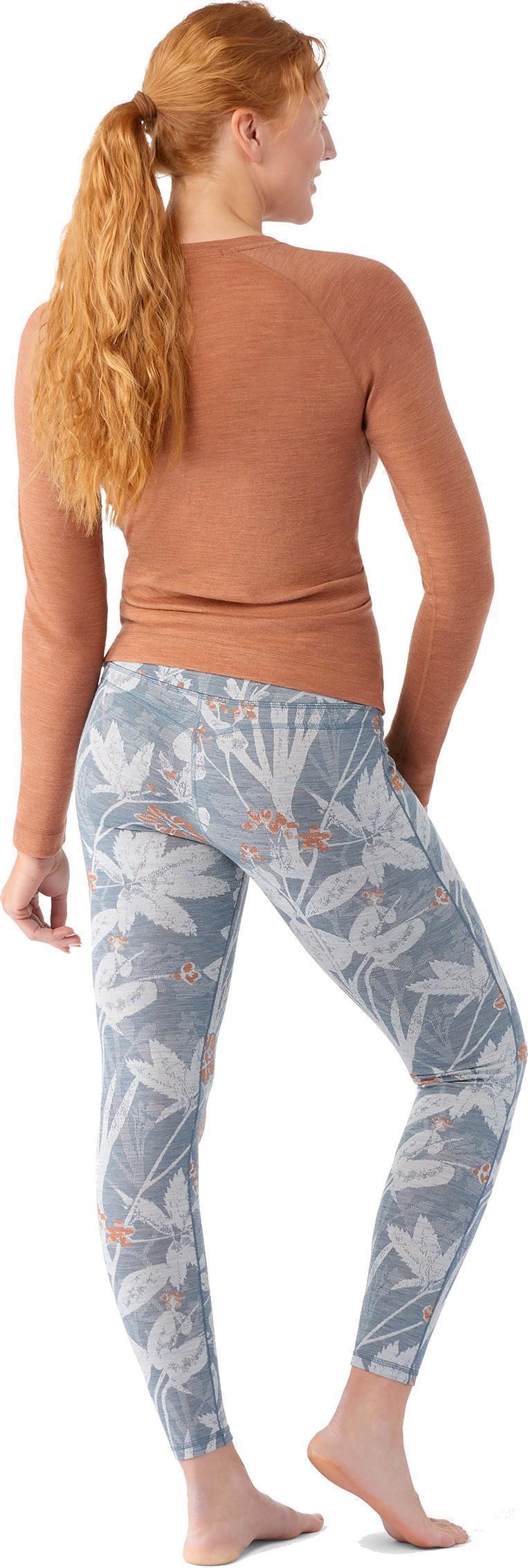 Classic Thermal Merino 250 Base Layer Bottoms - Womens - Winter Sky Floral 3