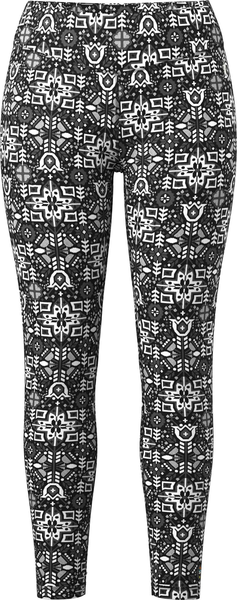 Classic Thermal Merino 250 Base Layer Bottoms - Womens - black deco floral 1