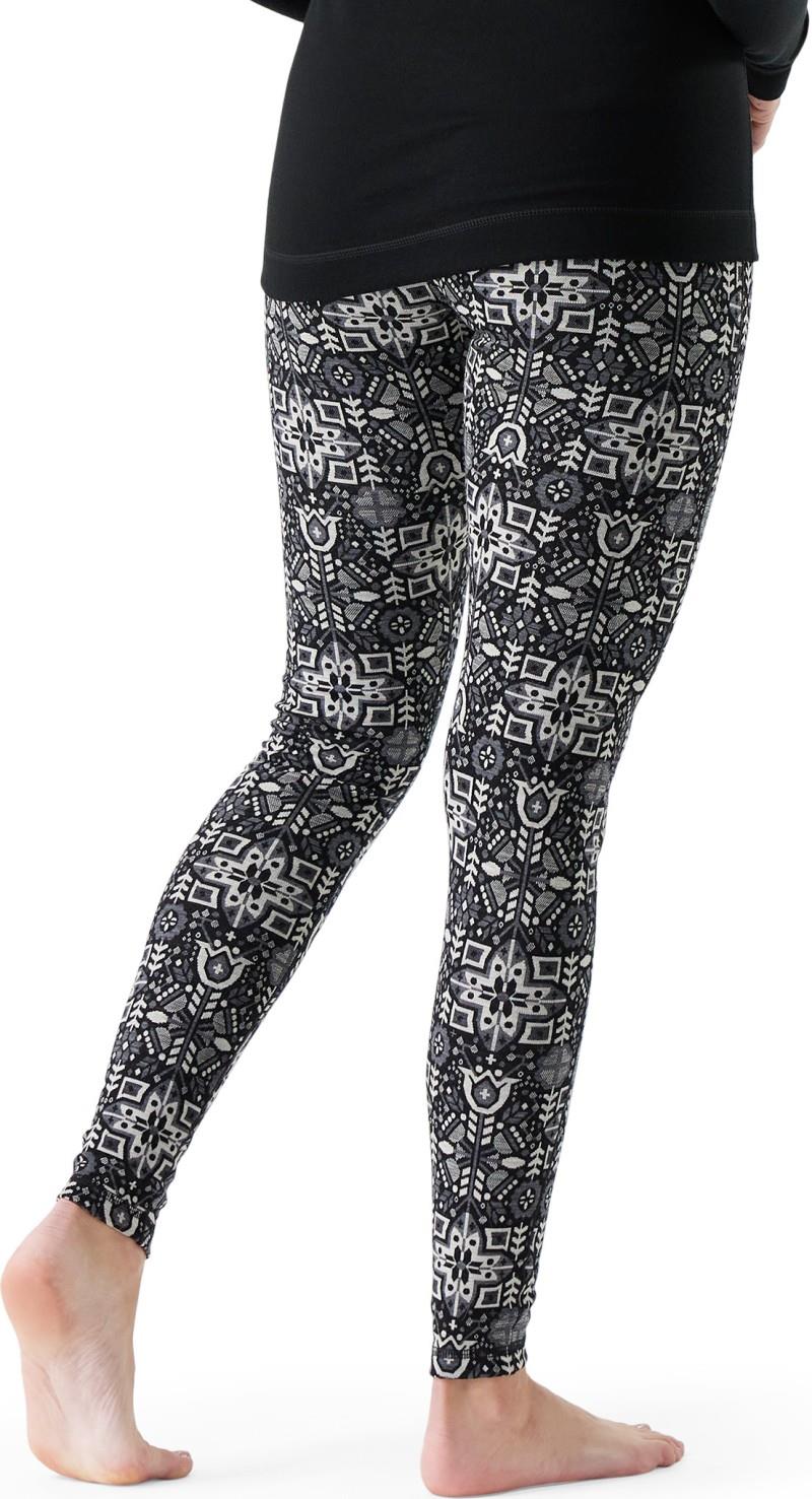 Classic Thermal Merino 250 Base Layer Bottoms - Womens - black deco floral 1