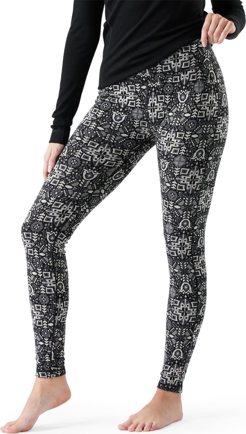 Classic Thermal Merino 250 Base Layer Bottoms - Womens - black deco floral 1