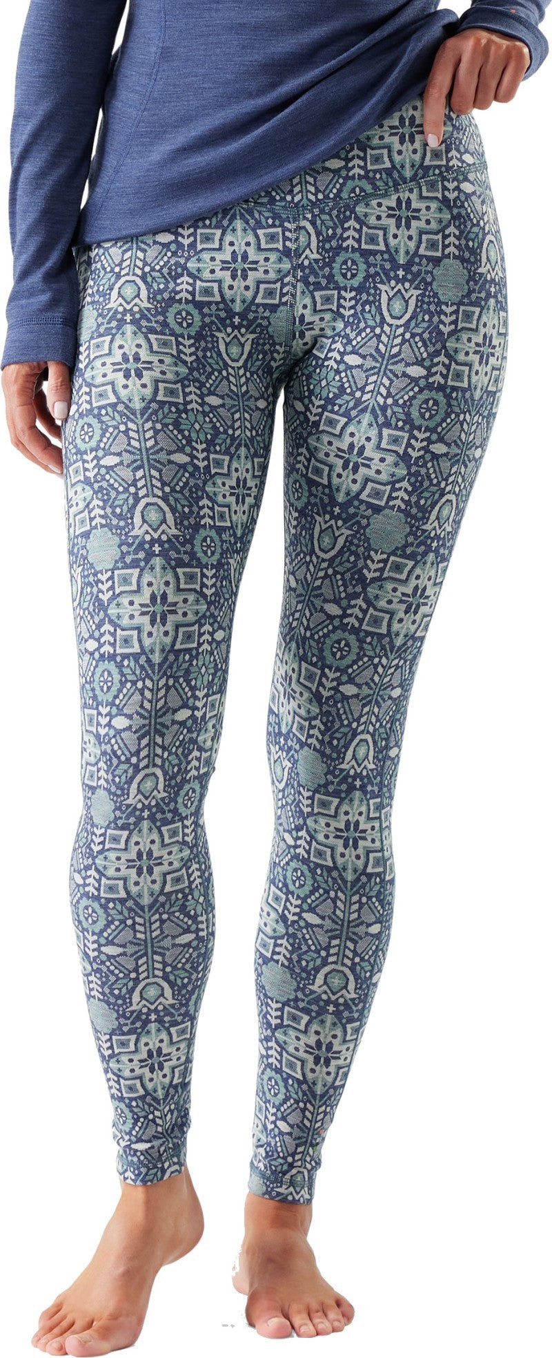 Classic Thermal Merino 250 Base Layer Bottoms - Womens - nightfall deco floral 1