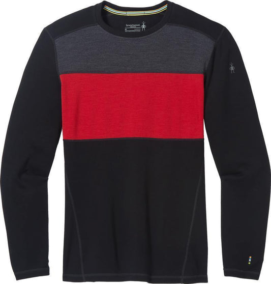 Classic Thermal Merino (250) Base Layer Colorblock Crew - Mens - Black 1
