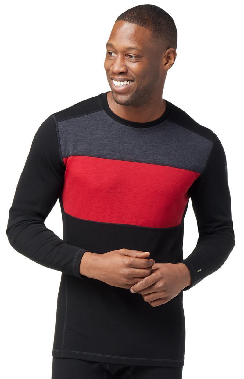 Classic Thermal Merino (250) Base Layer Colorblock Crew - Mens - Black 2