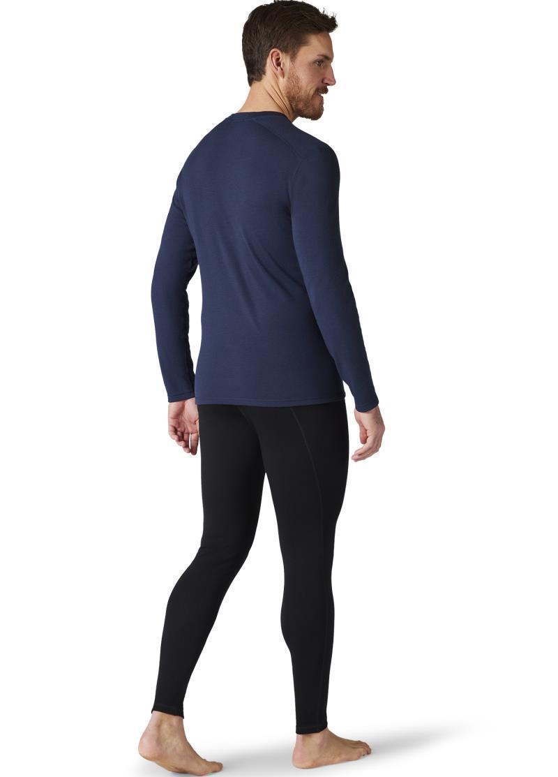 Classic Thermal Merino (250) Base Layer Colorblock Crew - Mens - Deep Navy / Military Olive Heather 3