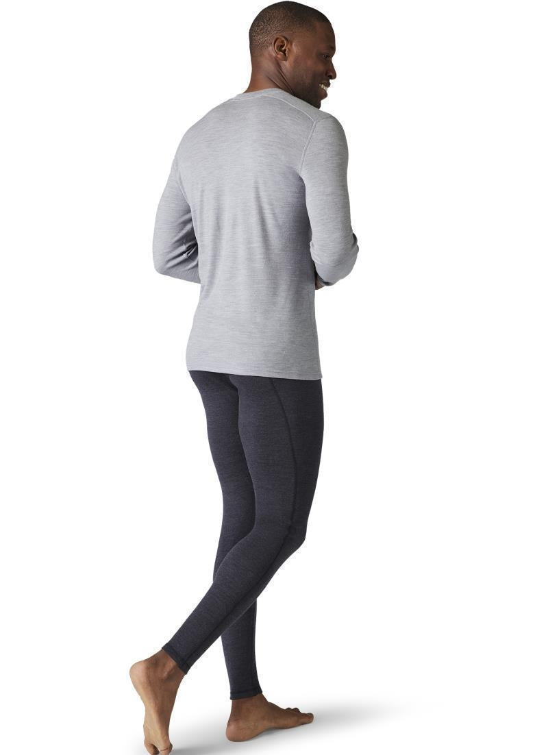 Classic Thermal Merino (250) Base Layer Colorblock Crew - Mens - Light Gray Heather / Neptune Blue Heather 3