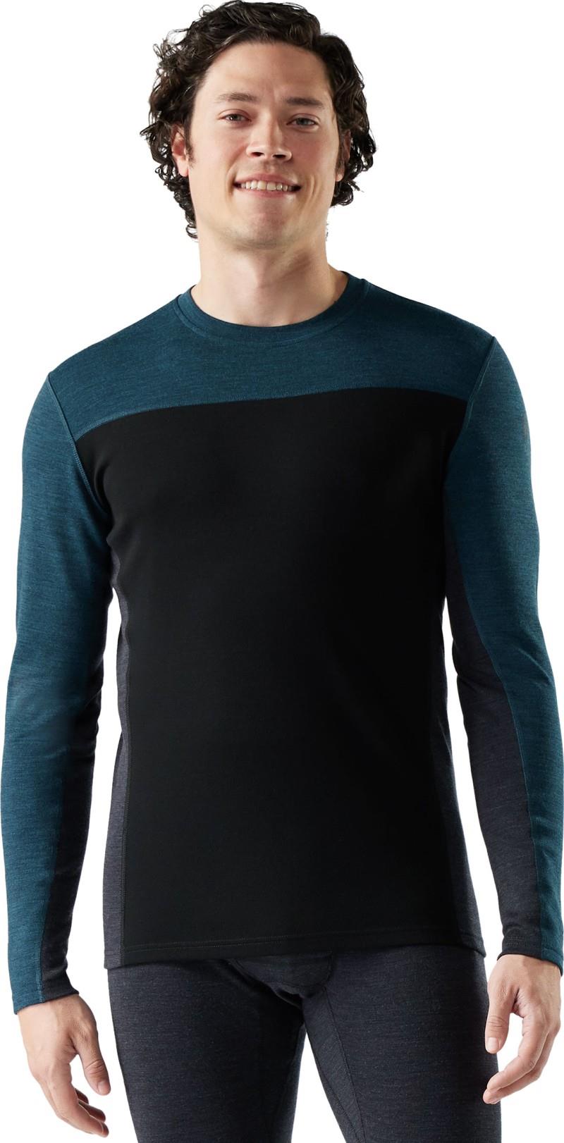 Classic Thermal Merino 250 Base Layer Colorblock Crew - Mens - twilight blue / black 1