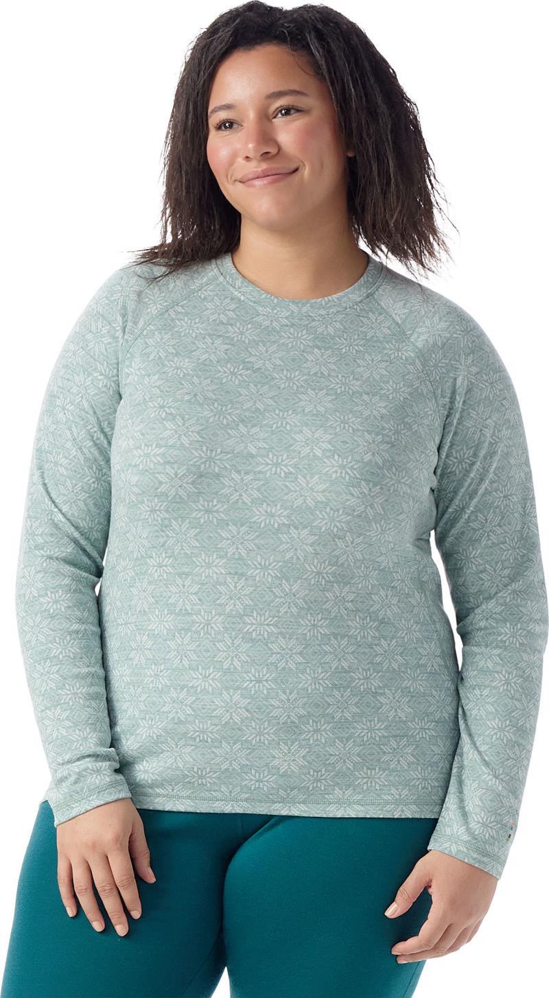 Classic Thermal Merino 250 Base Layer Crew Plus - Womens - Arctic Green Digi Snow 2