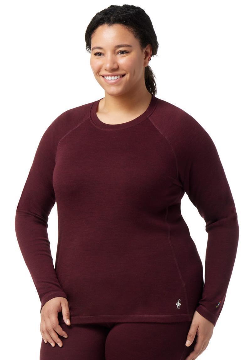 Classic Thermal Merino 250 Base Layer Crew Plus - Womens - Black Cherry Heather 2