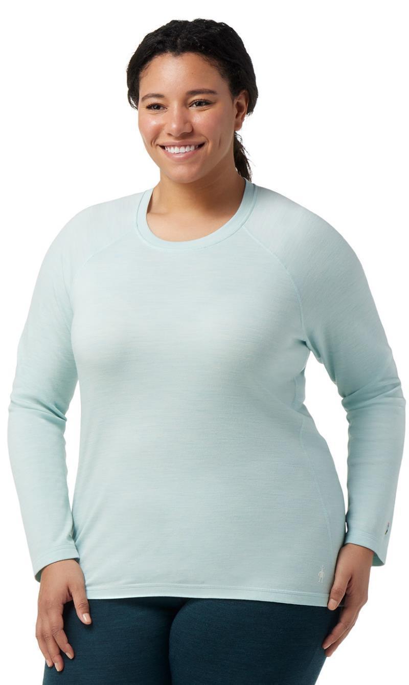 Classic Thermal Merino 250 Base Layer Crew Plus - Womens - Bleached Aqua Heather 2
